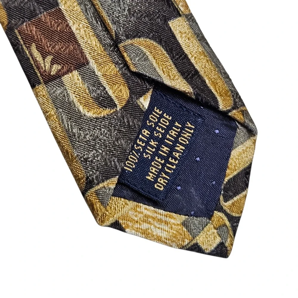 Altea Necktie Silk Geometric Patterned Dress Tie Made in‎ Italy
